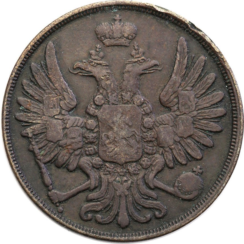 Polska XlX w./Rosja. Mikołaj I. 2 kopiejki 1850 BM, Warszawa